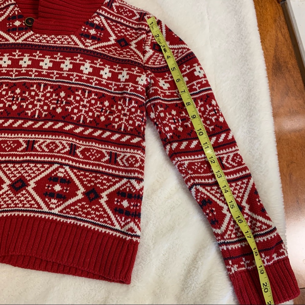Knit SWEATER. Red Patterned - Picture 4 of 8